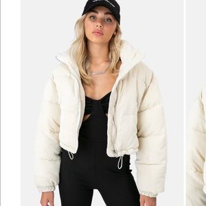 Adika corduroy cropped puffer jacket